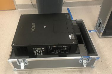 Projector case with Tilt Wheels and Extension Handle, – Example A Epson Projector Cases