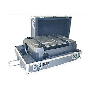 Projector case with Tilt Wheels and Extension Handle, – Example A Projector case ith wheels and handle